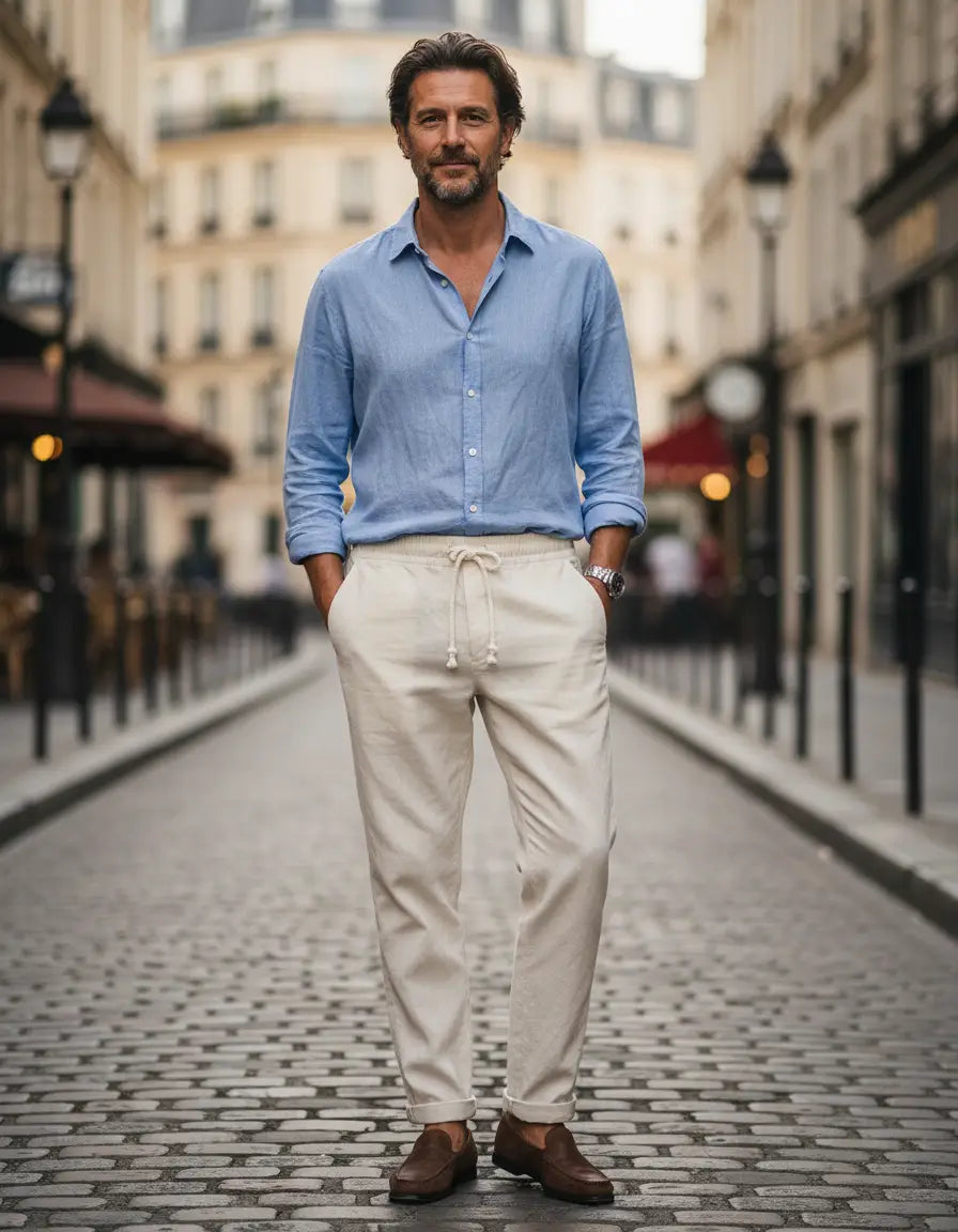 Sicilia | Pantalones elegantes de lino