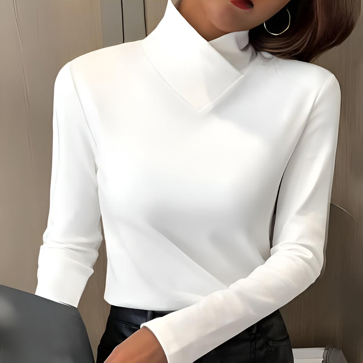 Suéter elegante de cuello alto Sherie™