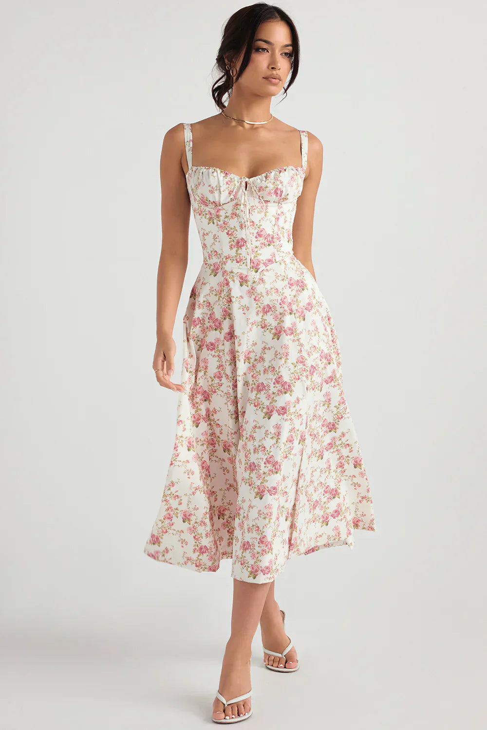 Auksie | Vestido midi de flores