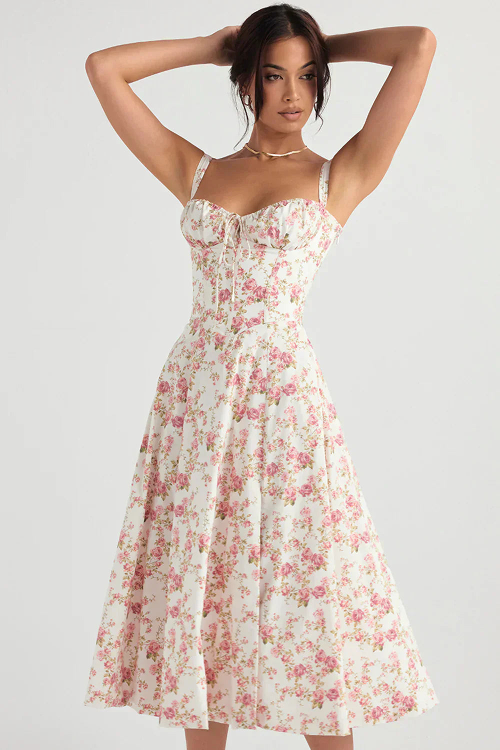 Auksie | Vestido midi de flores
