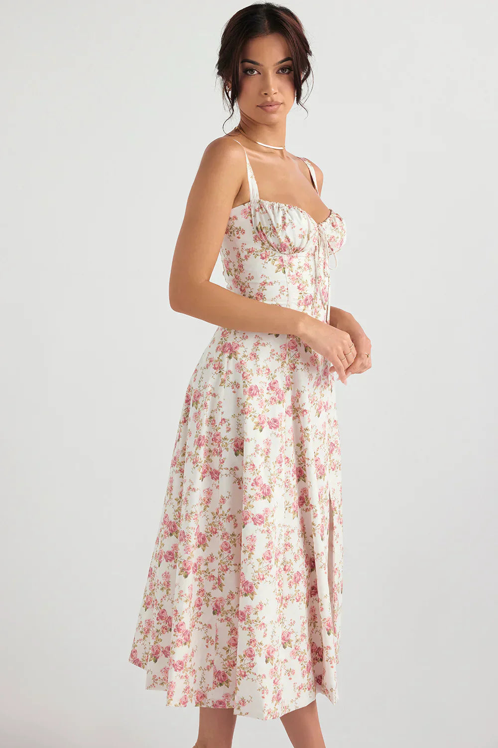 Auksie | Vestido midi de flores