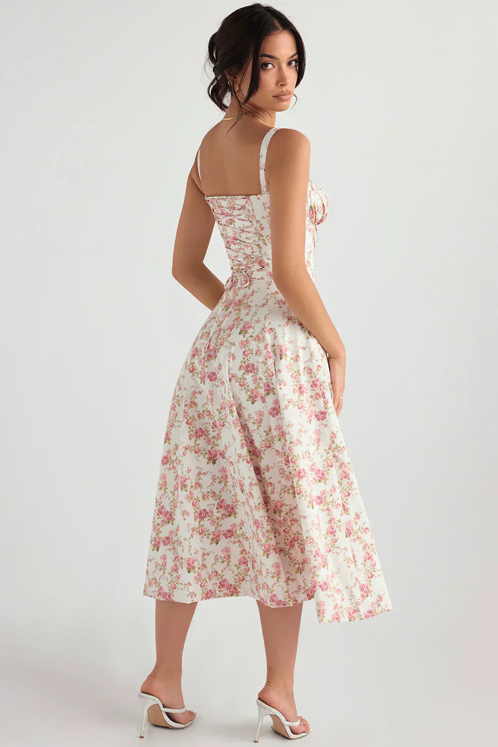 Auksie | Vestido midi de flores