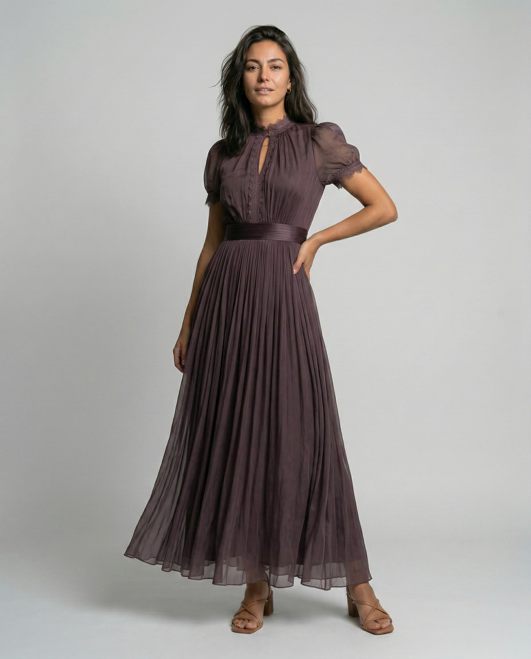 Sofía™ - Vestido Maxi Elegante Ciruela Royale
