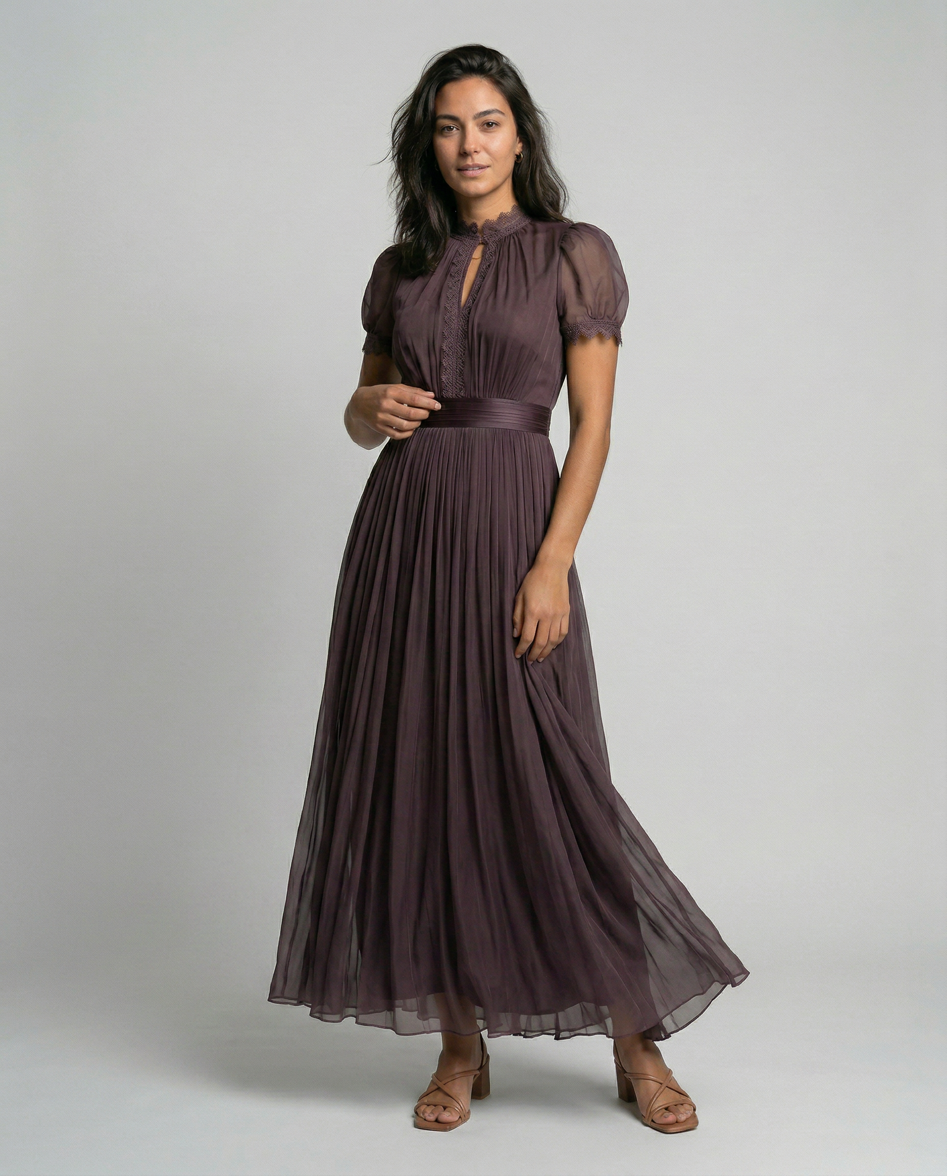Sofía™ - Vestido Maxi Elegante Ciruela Royale