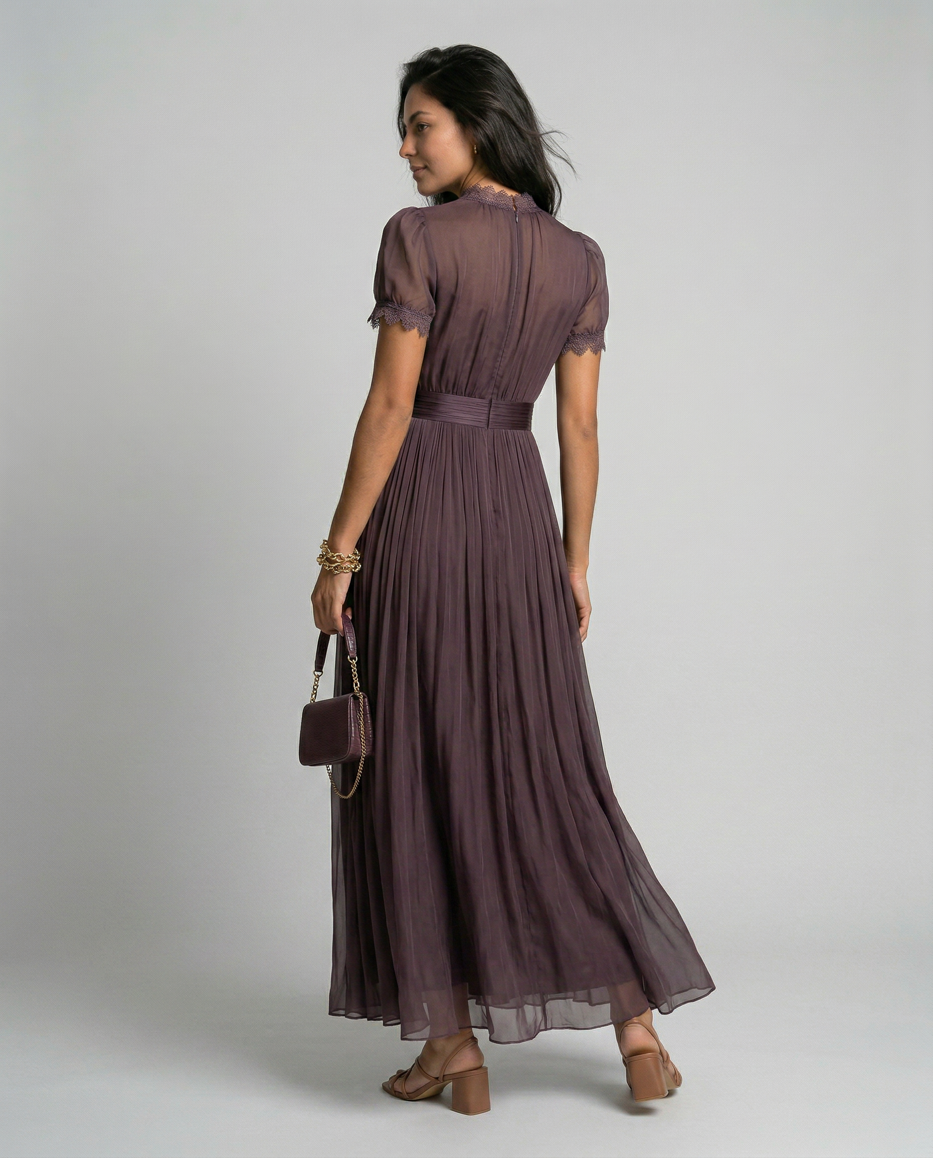 Sofía™ - Vestido Maxi Elegante Ciruela Royale