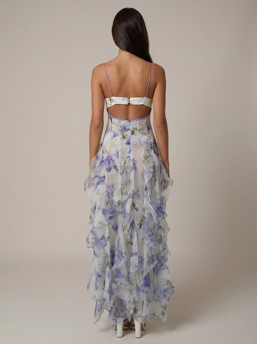 Vestido Gabrielle con volantes
