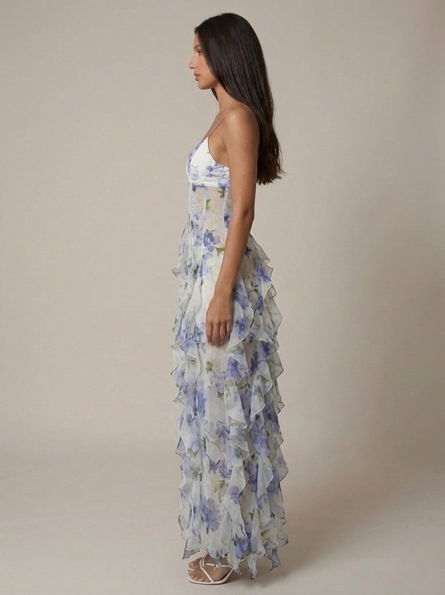 Vestido Gabrielle con volantes