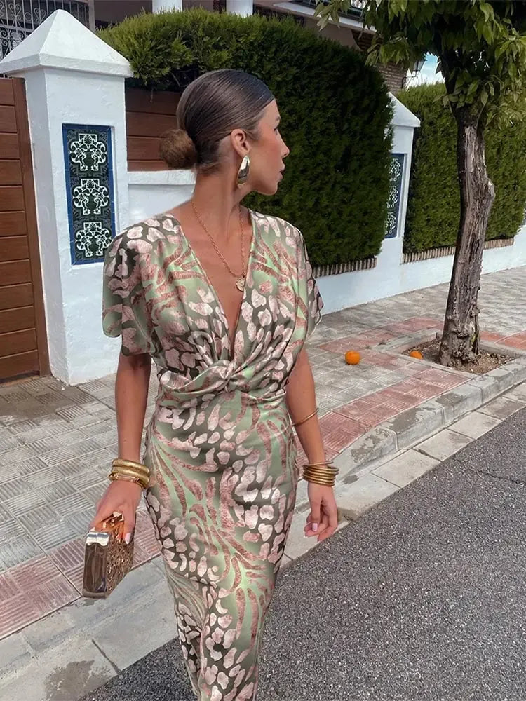 Claire | Vestido Midi Color Cobre