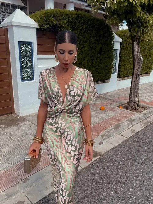 Claire | Vestido Midi Color Cobre