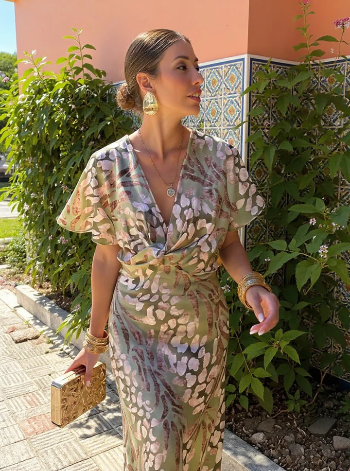 Claire | Vestido Midi Color Cobre