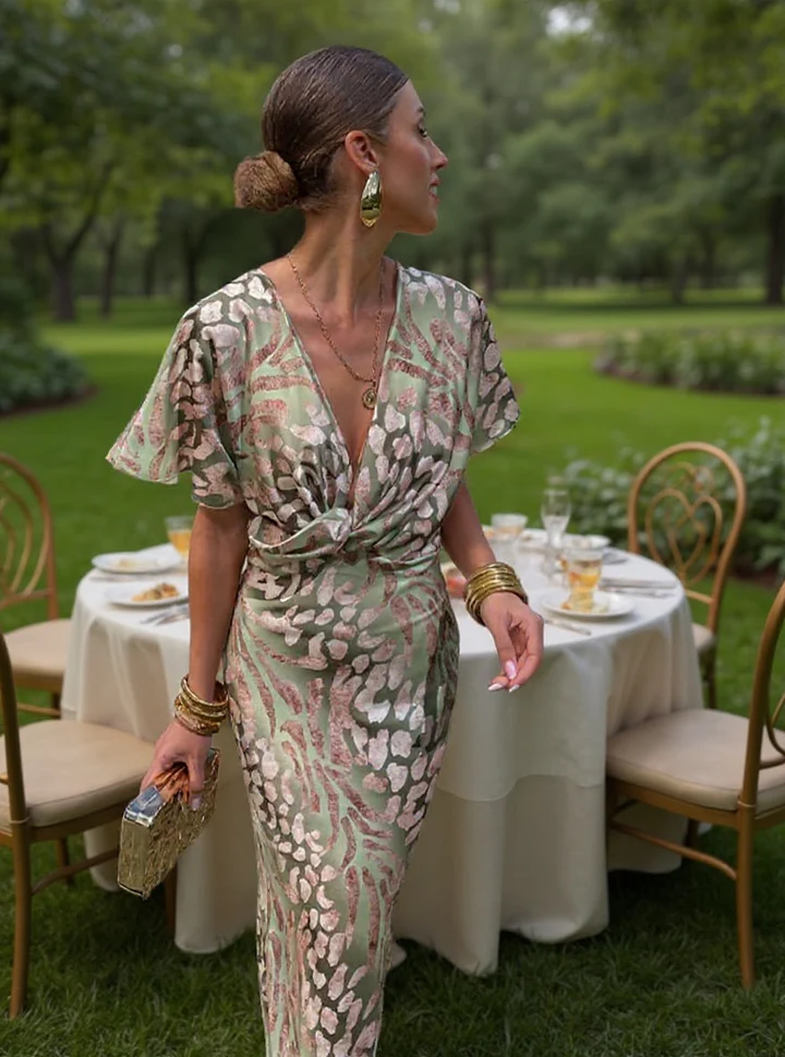 Claire | Vestido Midi Color Cobre