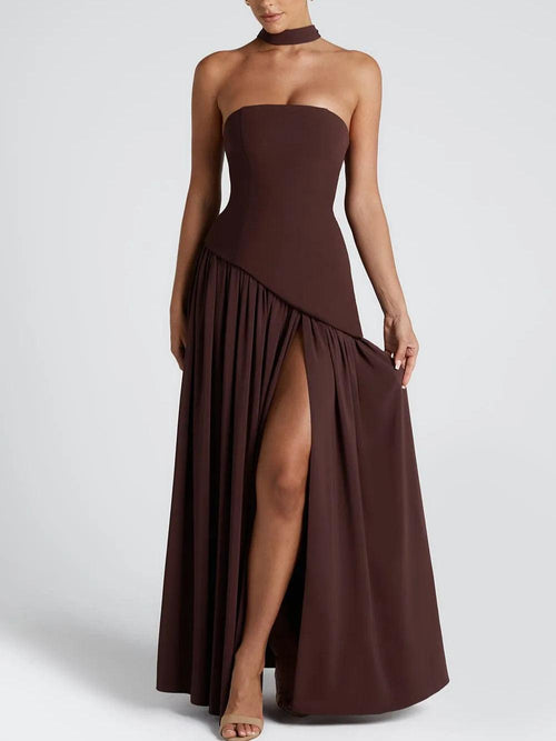 Camila™ - Vestido Maxi con abertura y cinta