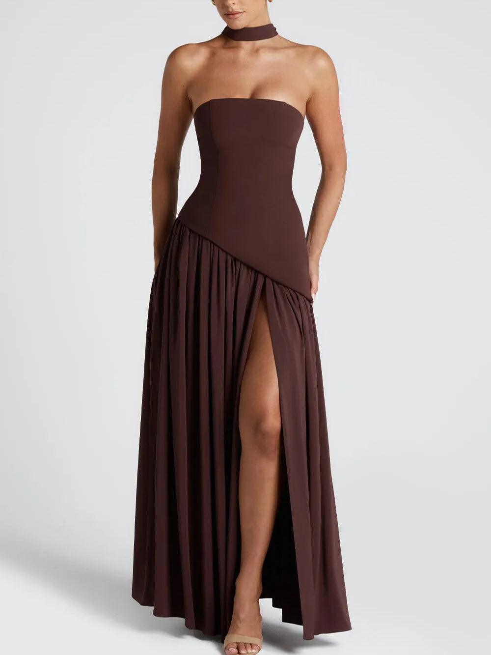 Camila™ - Vestido Maxi con abertura y cinta