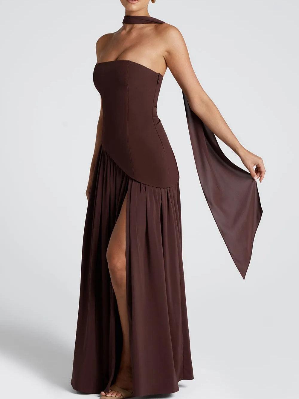 Camila™ - Vestido Maxi con abertura y cinta