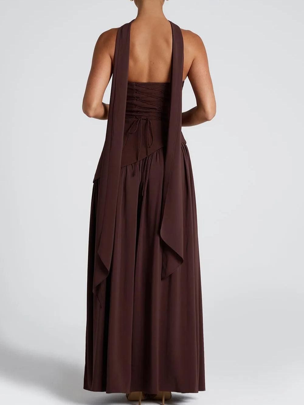Camila™ - Vestido Maxi con abertura y cinta