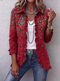 Sylvie | Chaqueta bohemia de estampado paisley con volantes