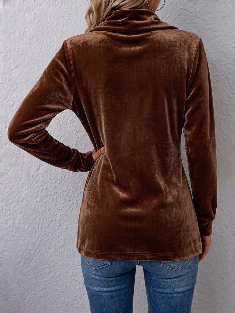Renée | Chaqueta abierta vintage de manga larga con solapas y detalle de botones