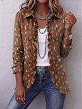 Françoise | Abrigo plisado bohemio con estampado animal
