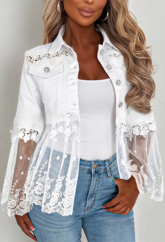 Elise | Chaqueta con panel de encaje
