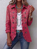 Henriette | Chaqueta plisada con estampado paisley vintage