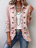 Nathalie | Chaqueta floral con volantes y botones