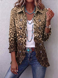Jacqueline | Chaqueta plisada con estampado de leopardo