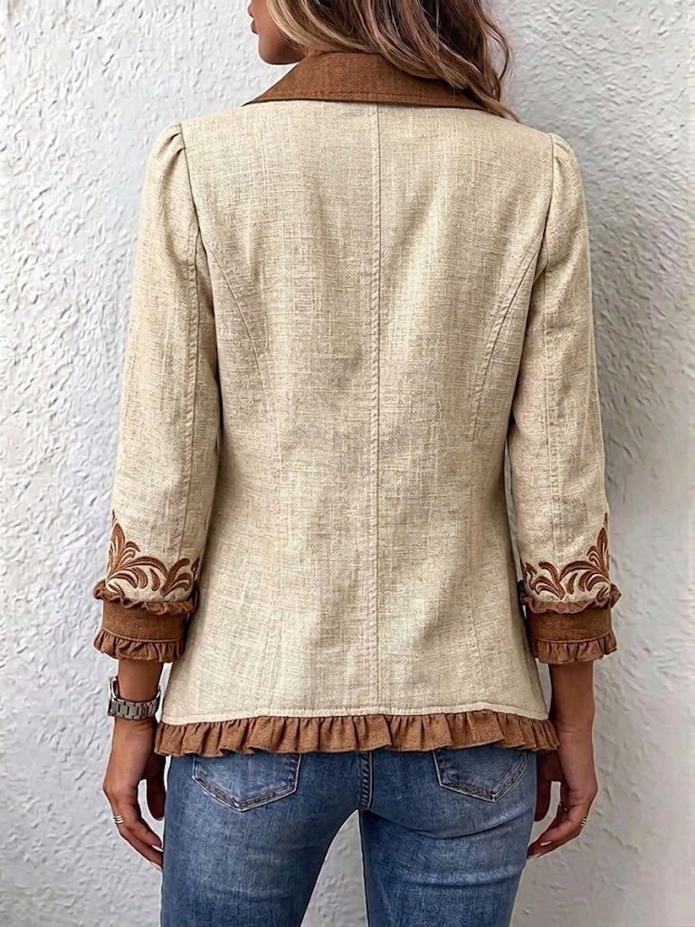 Isabelle | Abrigo plisado floral bohemio vintage